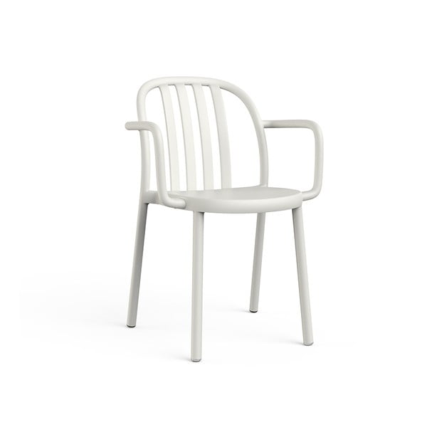 Sada 2 bílých zahradních židlí s područkami Resol Sue