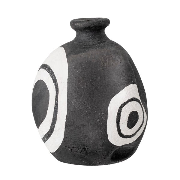 Černá dekorativní váza z terakoty Bloomingville Mika, výška 14 cm-image-2