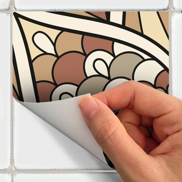 Sada 24 nástěnných samolepek Ambiance Wall Stickers Tiles Piura, 10 x 10 cm-image-3