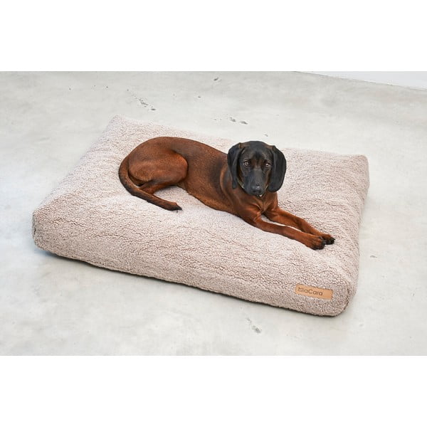 Béžová matrace pro psa z materiálu bouclé 120x90 cm Senso Greige L – MiaCara-image-4