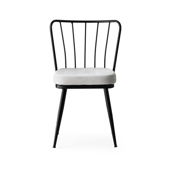 Bílo-černé kovové jídelní židle v sadě 2 ks Yildiz – Kalune Design