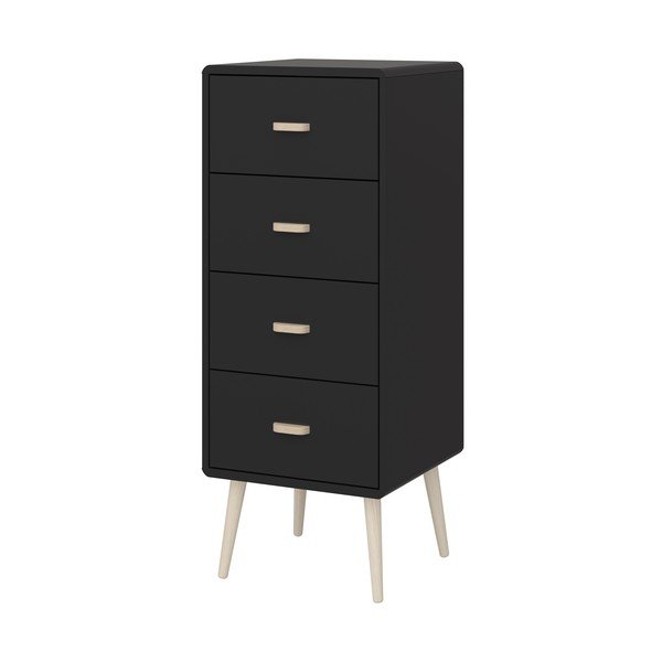 Černá vysoká komoda 41x105 cm Mino - Tvilum-image-2