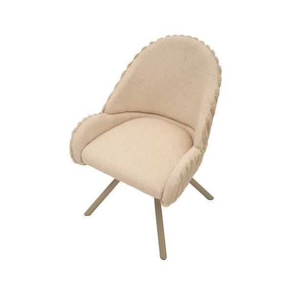 Krémová čalouněná jídelní křesla v sadě 2 ks s područkami Stockholm – Mauro Ferretti-image-3