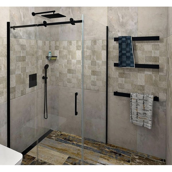 Matně černý nástěnný držák na ručníky Patron – Sapho-image-2