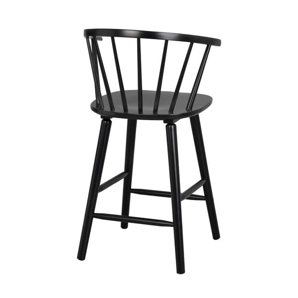 Černá barová židle z kaučukového dřeva Rowico Carmen-image-4