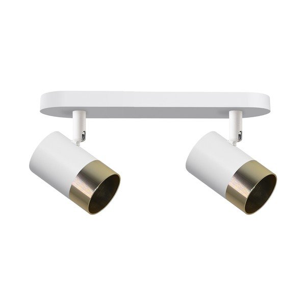 Stropní svítidlo s kovovým stínidlem v bílo-zlaté barvě 34x5.5 cm Tobi – Candellux Lighting