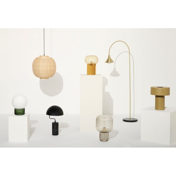 Hnědá stolní lampa se skleněným stínidlem (výška 42 cm) Pirum – Hübsch-image-4