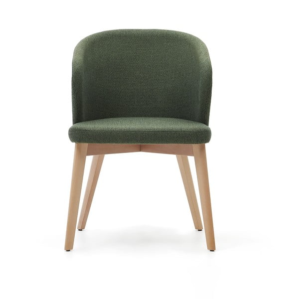 Tmavě zelené čalouněné jídelní křeslo Darice – Kave Home-image-4