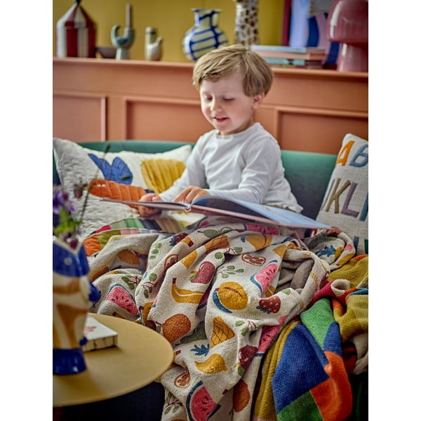 Dětská deka z recyklované bavlny 130x160 cm Fruitta – Bloomingville Mini-image-4