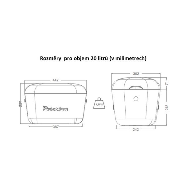 Světle zelený chladicí box 20 l Pop – Polarbox-image-2