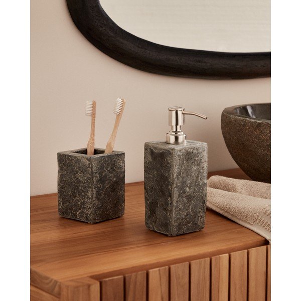 Šedý kamenný dávkovač mýdla Macinne – Kave Home-image-2