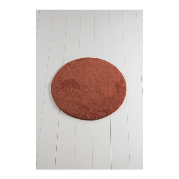 Cihlově červená koupelnová předložka Colors of Cap, ⌀ 90 cm
