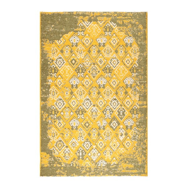 Oboustranný žluto-zelený koberec Vitaus Nunna, 125 x 180 cm
