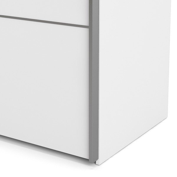 Bílá šatní skříň s posuvnými dveřmi 182x202 cm Verona - Tvilum-image-1