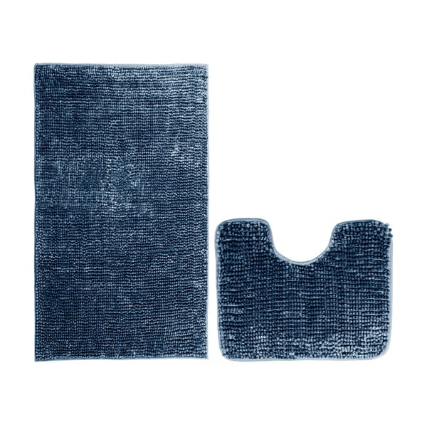 Sada 2 tmavě modrých koupelnových předložek AmeliaHome Bati