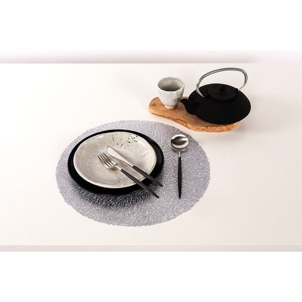 Prostírání ve stříbrné barvě Tiseco Home Studio, ⌀ 38 cm-image-2