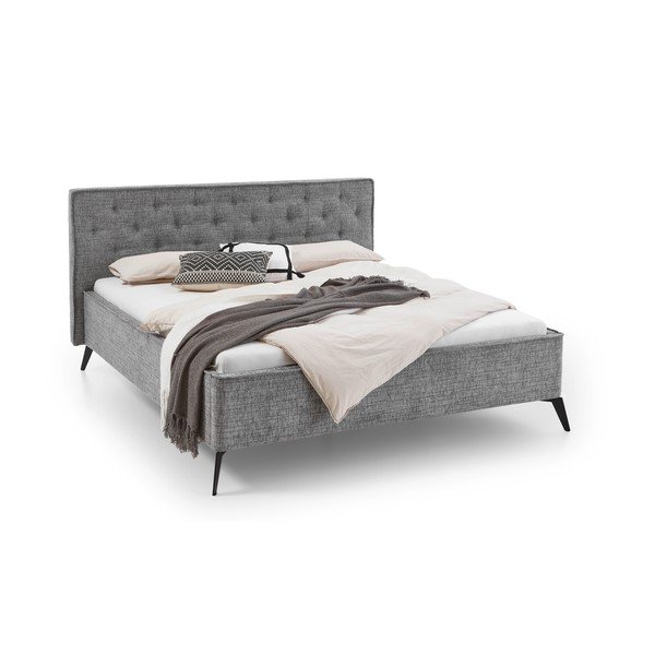 Šedá čalouněná dvoulůžková postel bez roštu 140x200 cm Alicante – Meise Möbel-image-4