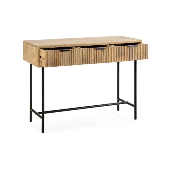 Konzolový stolek z mangového dřeva v přírodní barvě 38x100 cm Mundra – MOME-image-1