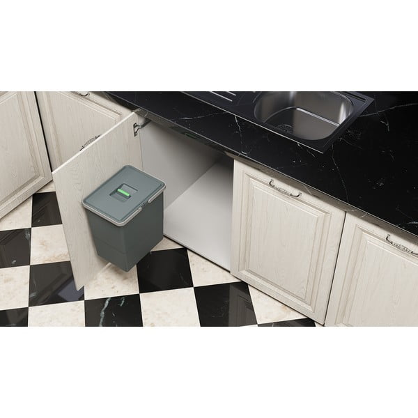 Vestavěný plastový odpadkový koš 15 l Easy - Elletipi-image-1