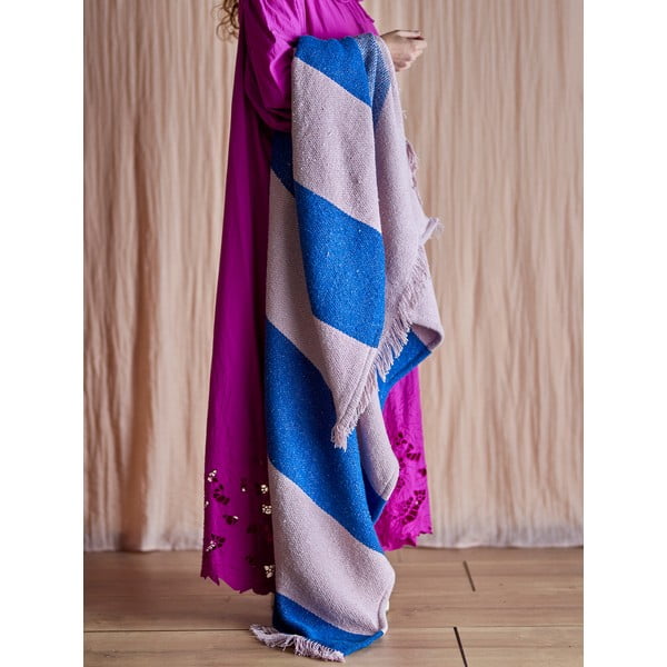 Modro-růžová deka 130x160 cm Cadeo – Bloomingville-image-1