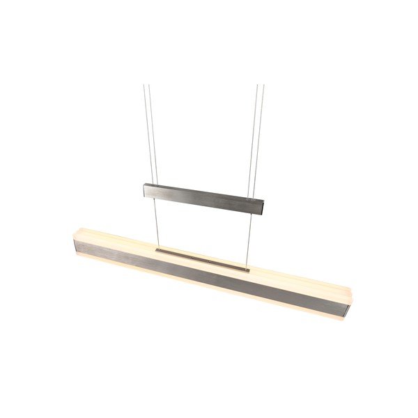 LED závěsné svítidlo v matně stříbrné barvě s kovovým stínidlem Arcola – Trio-image-4