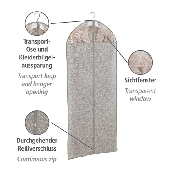 Béžový obal na obleky Wenko Balance, 150 x 60 cm-image-4