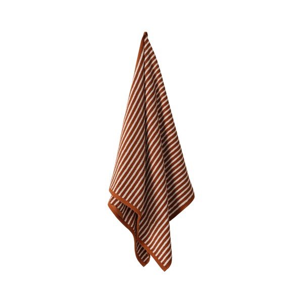 Koňakově hnědá/krémová bavlněná osuška 70x140 cm Dixie – Jotex-image-2