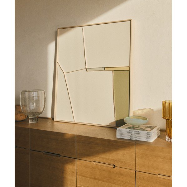 Ručně malovaný/3D obraz s rámem/na plátně 80x100 cm Deravia – Kave Home-image-1