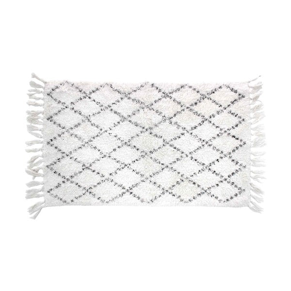 Bílá koupelnová předložka 50x80 cm Latika – douceur d'intérieur