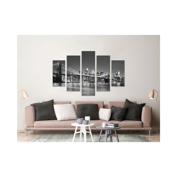 Vícedílný obraz Styler Canvas Most BW, 100 x 150 cm-image-2