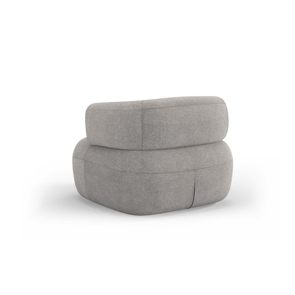 Světle šedé křeslo z textilie bouclé Jenny – Micadoni Home-image-3