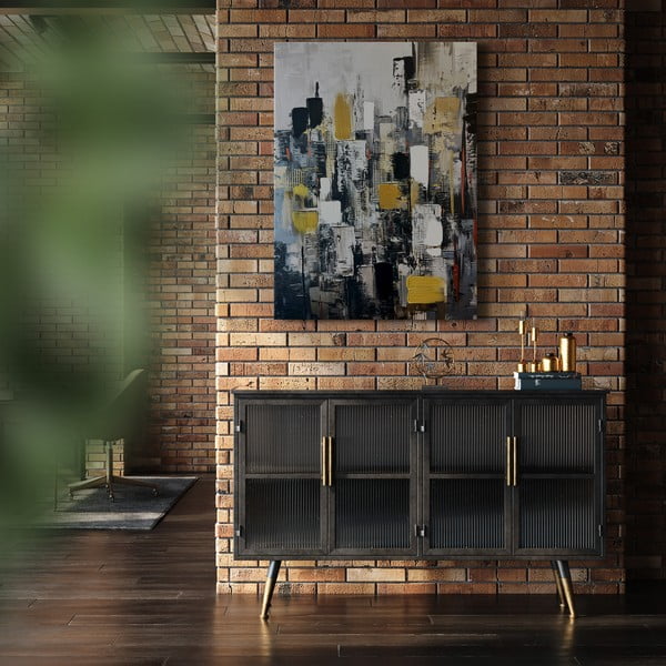 Obraz s ručně malovanými prvky na plátně 70x100 cm Cityscape – Styler-image-4