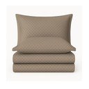 Hnědé povlečení na jednolůžko z bavlny Renforcé 140x200 cm Checkered – Mila Home Luxury