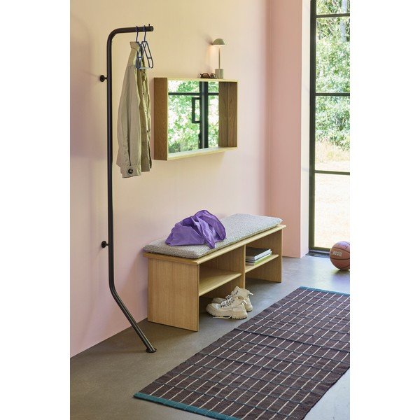 Hnědý kovový věšák 36x182 cm Bend – Hübsch-image-1