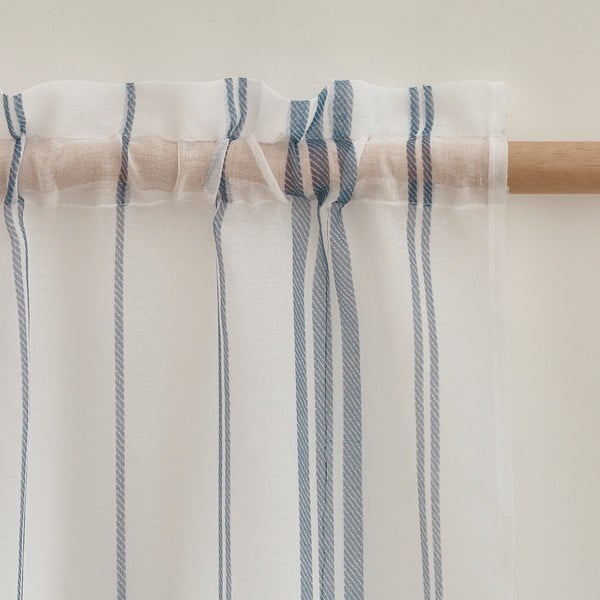 Bílá voálová záclona 140x137 cm Harbour Stripe – Catherine Lansfield