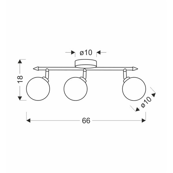 Stropní svítidlo v bronzové barvě se skleněným stínidlem ø 10 cm Rodia – Candellux Lighting-image-2