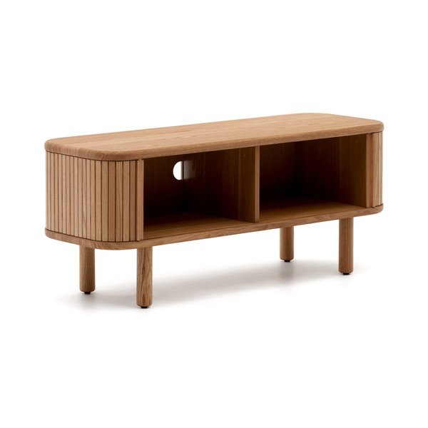 TV stolek v dekoru jasanu v přírodní barvě 120x50x40 cm Mailen – Kave Home-image-3