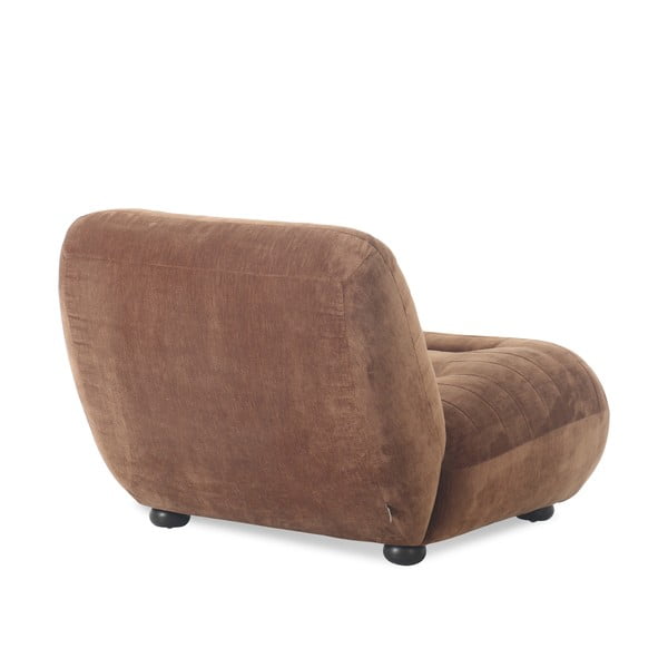 Hnědé sametové křeslo Wyatt – Dutchbone-image-4