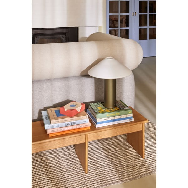 Tmavě zelená stolní lampa se skleněným stínidlem (výška 40 cm) Orbit – Hübsch-image-1