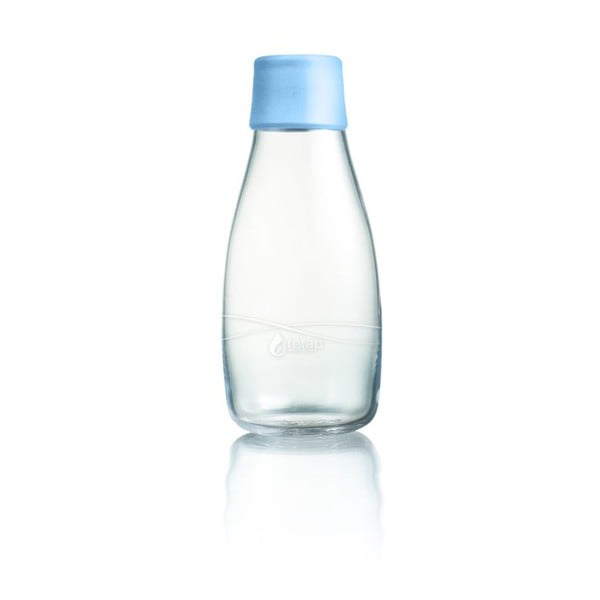 Pastelově modrá skleněná lahev ReTap, 300 ml