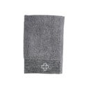 Šedý ručník s příměsí lnu 60x40 cm Inu - Zone