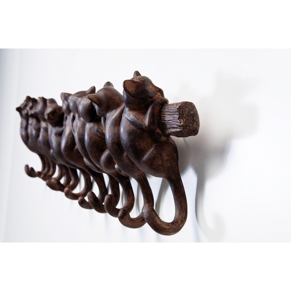 Hnědý nástěnný věšák Kare Design Cats-image-3