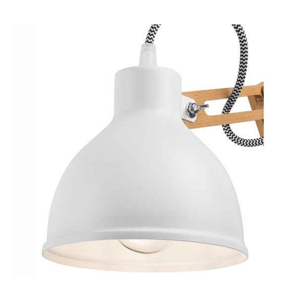 Bílo-hnědé nástěnné svítidlo ø 15 cm Marcello – LAMKUR-image-3