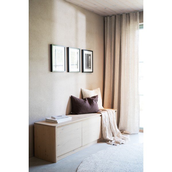 Komoda v dekoru dubu ve světle přírodní barvě 180x50x40 cm Melstone – Rowico-image-1