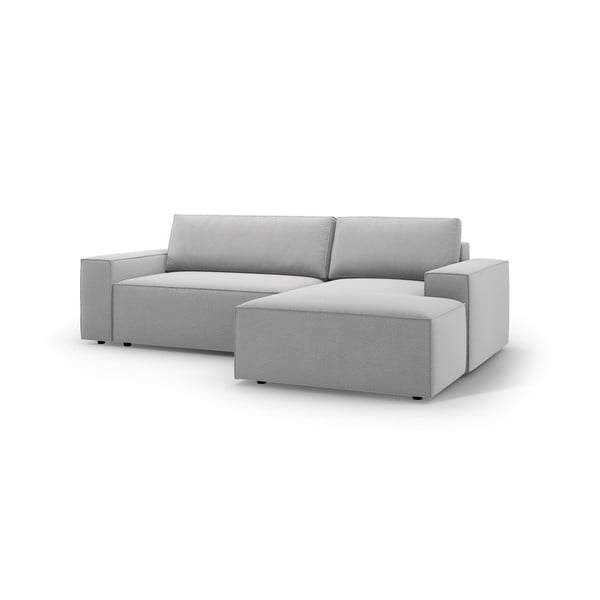 Světle šedá rozkládací rohová pohovka (pravý roh) Jodie – Micadoni Home-image-2