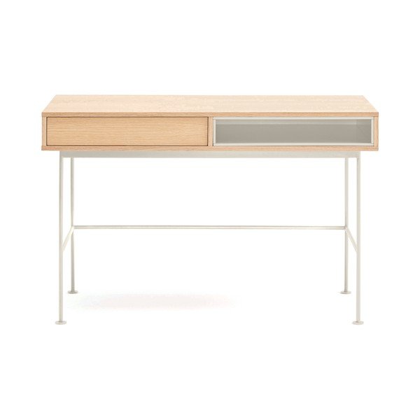 Pracovní stůl s deskou v dubovém dekoru 60x120 cm Yoko – Teulat