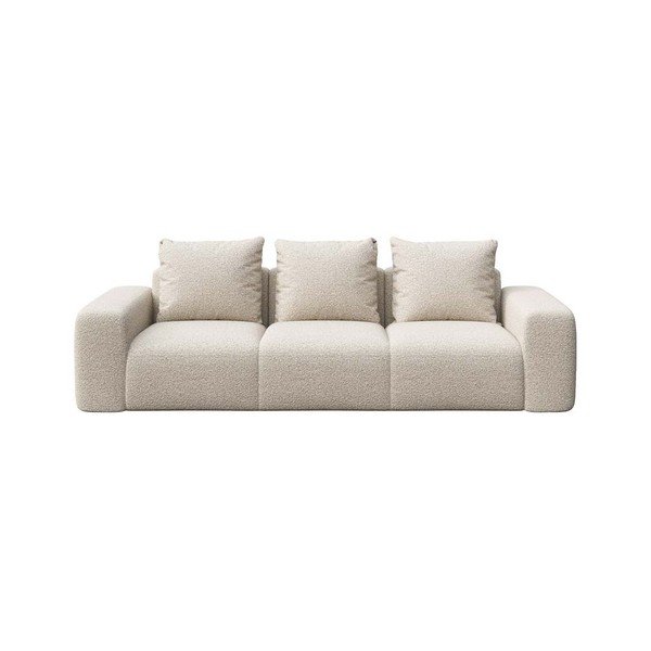 Béžová pohovka z textilie bouclé 287 cm Monce – Rodier