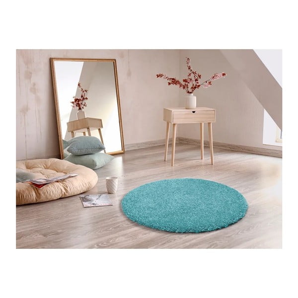 Světle modrý koberec Universal Aqua Liso, ø 100 cm-image-2