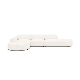 Béžová rohová pohovka z textilie bouclé (levý roh) Jodie – Micadoni Home