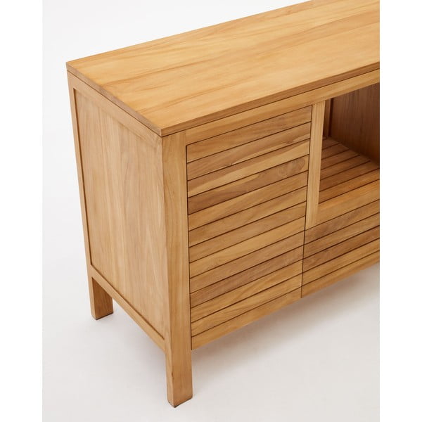 Nízká skříňka pod umyvadlo z teakového dřeva v přírodní barvě 120x80 cm Neria – Kave Home-image-4